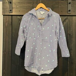 Vineyard Vines Blue and White Tunic with Gingham Pattern